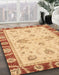 Machine Washable Abstract Orange Rug in a Family Room, wshabs3999