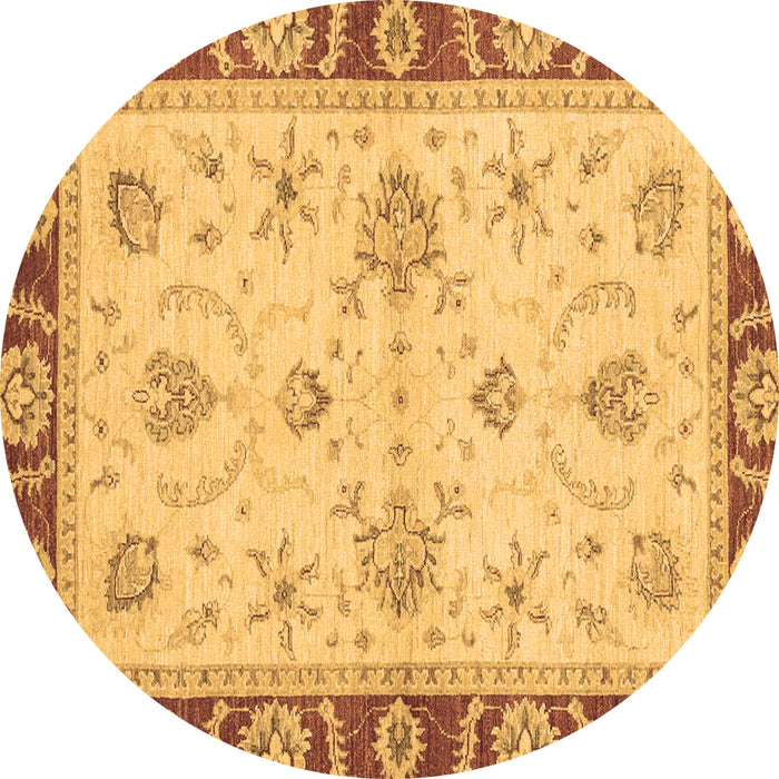 Round Machine Washable Abstract Brown Modern Rug, wshabs3999brn