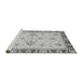 Sideview of Machine Washable Abstract Gray Modern Rug, wshabs3999gry