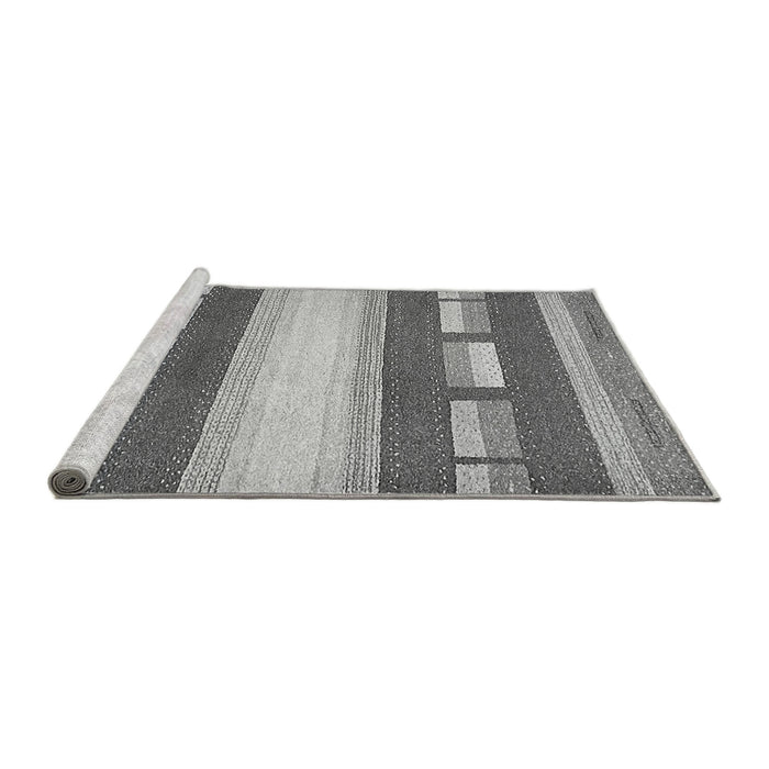 Sideview of Machine Washable Abstract Gray Modern Rug, wshabs399gry