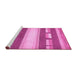 Sideview of Machine Washable Abstract Pink Modern Rug, wshabs399pnk