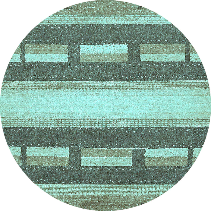 Round Machine Washable Abstract Light Blue Modern Rug, wshabs399lblu