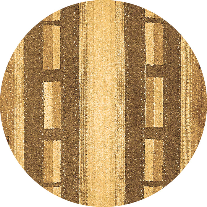 Round Machine Washable Abstract Brown Modern Rug, wshabs399brn
