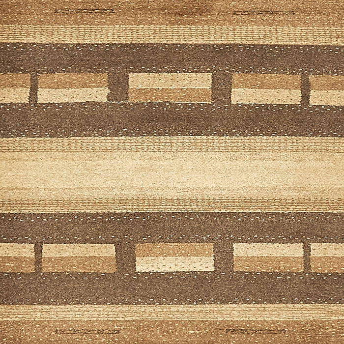 Square Abstract Light Brown Modern Rug, abs399