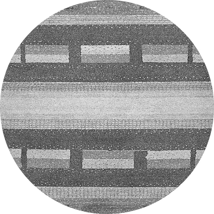Round Machine Washable Abstract Gray Modern Rug, wshabs399gry