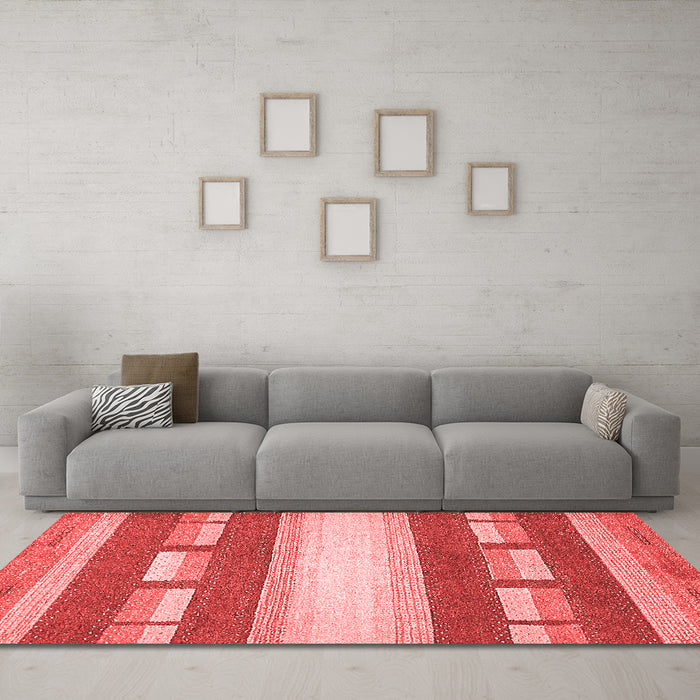 Modern Red Washable Rugs
