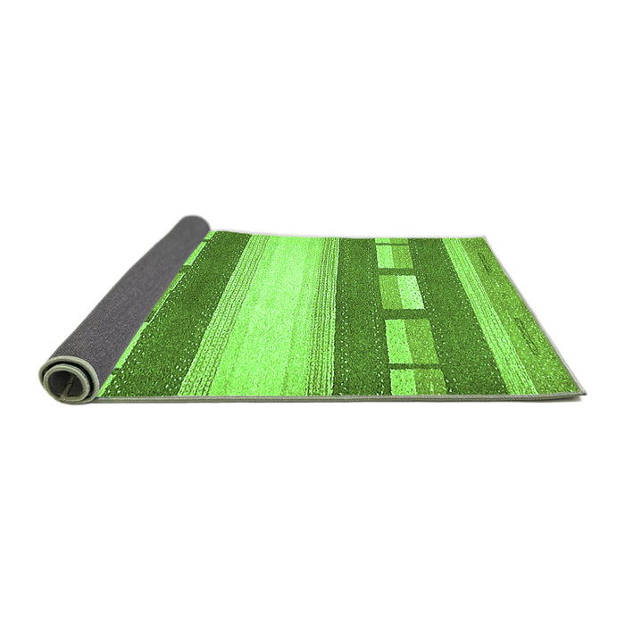 Sideview of Abstract Green Modern Rug, abs399grn