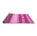 Sideview of Abstract Pink Modern Rug, abs399pnk