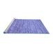 Sideview of Machine Washable Abstract Blue Modern Rug, wshabs39blu