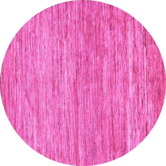 Round Abstract Pink Modern Rug, abs39pnk