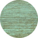 Round Abstract Light Blue Modern Rug, abs39lblu