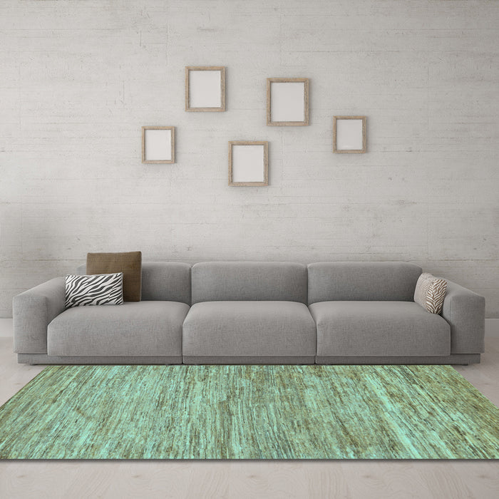 Machine Washable Abstract Light Blue Modern Rug in a Living Room, wshabs39lblu