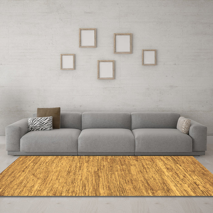 Machine Washable Abstract Brown Modern Rug in a Living Room,, wshabs39brn