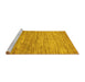 Sideview of Machine Washable Abstract Yellow Modern Rug, wshabs39yw