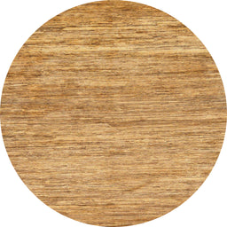 Round Machine Washable Abstract Orange Rug, wshabs39