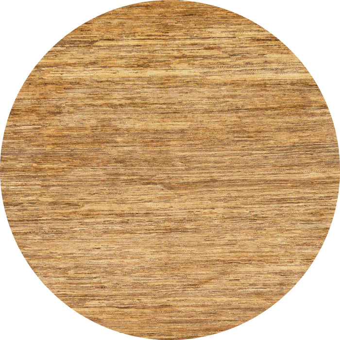 Round Machine Washable Abstract Orange Rug, wshabs39