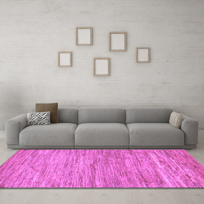 Machine Washable Abstract Purple Modern Area Rugs in a Living Room, wshabs39pur