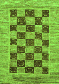 Checkered Green Modern Rug, abs3grn