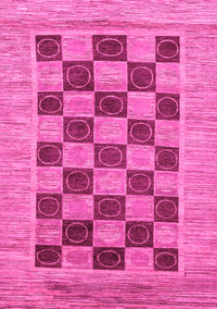 Checkered Pink Modern Rug, abs3pnk