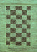 Checkered Turquoise Modern Rug, abs3turq