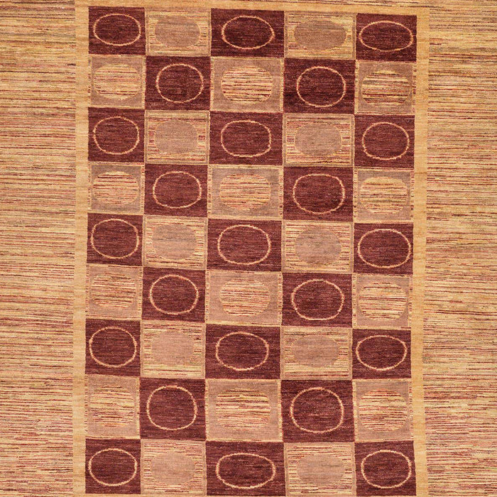 Machine Washable Abstract Orange Rug, wshabs3