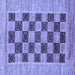 Square Checkered Blue Modern Rug, abs3blu