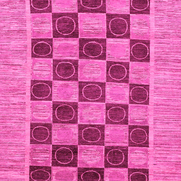 Machine Washable Checkered Pink Modern Rug, wshabs3pnk