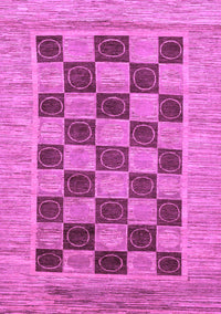 Checkered Purple Modern Rug, abs3pur