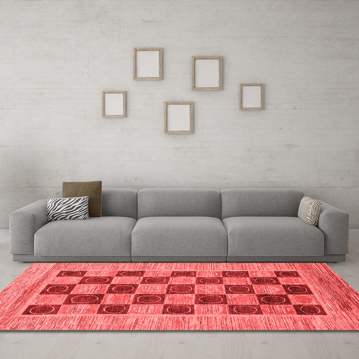 Modern Red Washable Rugs