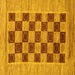 Square Checkered Yellow Modern Rug, abs3yw