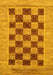 Checkered Yellow Modern Rug, abs3yw