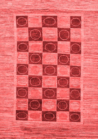 Checkered Red Modern Rug, abs3red