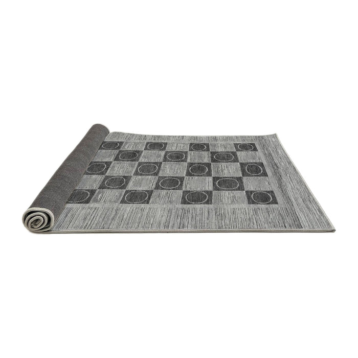Sideview of Checkered Gray Modern Rug, abs3gry