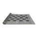 Sideview of Checkered Gray Modern Rug, abs3gry