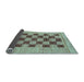 Sideview of Checkered Light Blue Modern Rug, abs3lblu