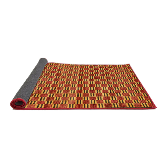 Sideview of Abstract Red Modern Rug, abs4