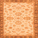 Square Oriental Orange Traditional Rug, abs4000org