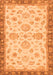 Machine Washable Oriental Orange Traditional Area Rugs, wshabs4000org