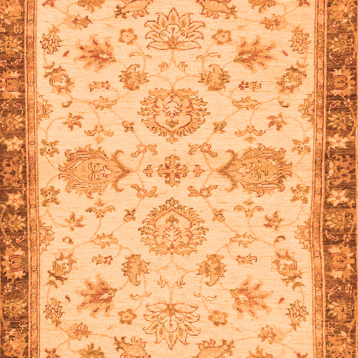 Machine Washable Oriental Orange Traditional Area Rugs, wshabs4000org
