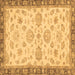 Square Oriental Brown Traditional Rug, abs4000brn