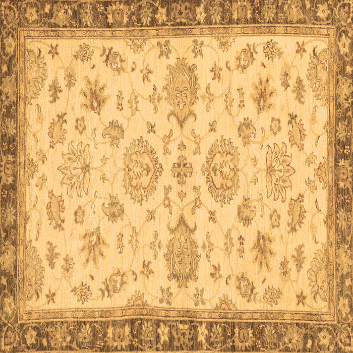 Square Machine Washable Oriental Brown Traditional Rug, wshabs4000brn