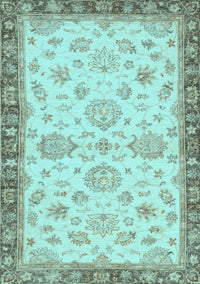 Oriental Light Blue Traditional Rug, abs4000lblu