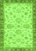 Machine Washable Oriental Green Traditional Area Rugs, wshabs4000grn