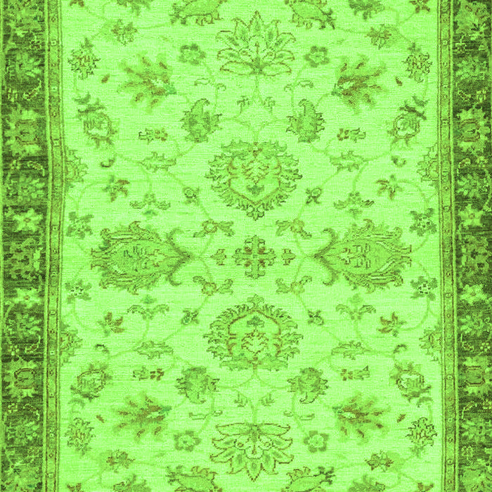 Machine Washable Oriental Green Traditional Area Rugs, wshabs4000grn
