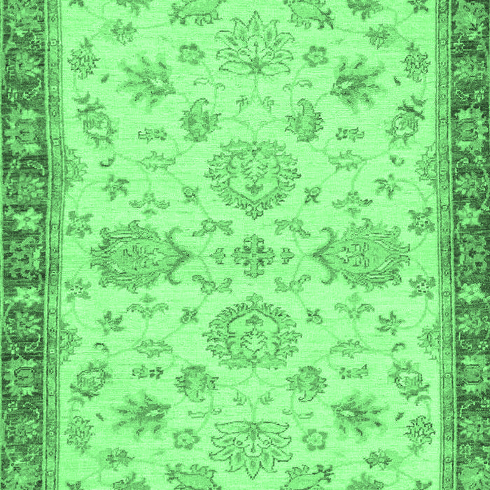 Machine Washable Oriental Emerald Green Traditional Area Rugs, wshabs4000emgrn