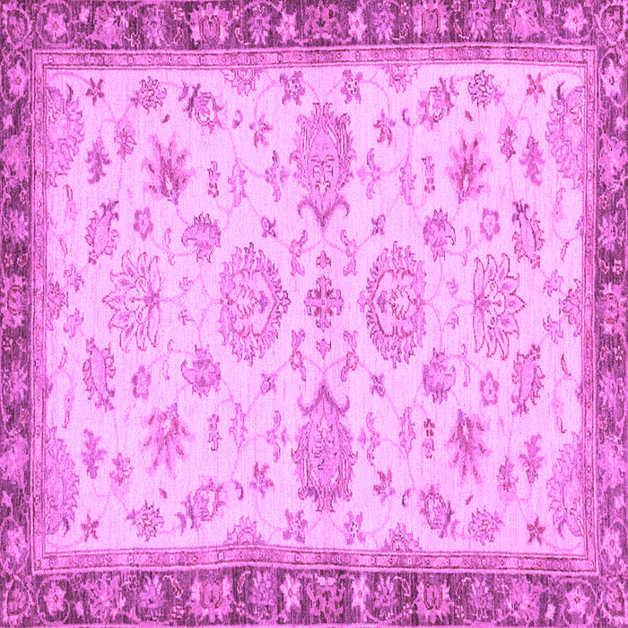Square Machine Washable Oriental Purple Traditional Area Rugs, wshabs4000pur