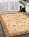 Machine Washable Abstract Orange Rug in a Family Room, wshabs4000