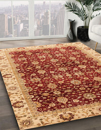 Abstract Red Modern Rug, abs4001