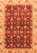 Machine Washable Abstract Orange Modern Area Rugs, wshabs4001org