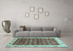 Machine Washable Abstract Light Blue Modern Rug in a Living Room, wshabs4001lblu